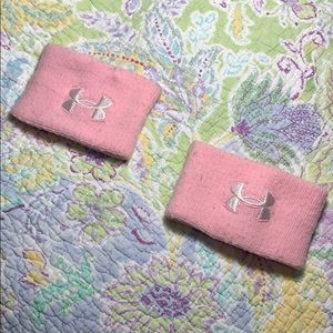 PINK UNDER ARMOR WRISTBANDS